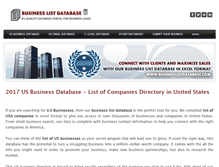 Tablet Screenshot of businesslistdatabase.com